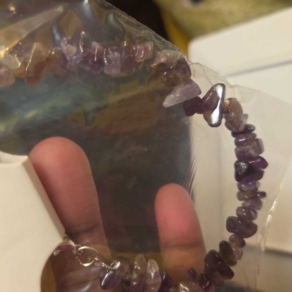 Chunky Amethyst Stone Necklace Bohemian Style